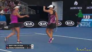 Ashleigh Barty & Casey Dellacqua vs Martina Hingis & Coco Vandeweghe 2017 Australian Open WD R2 High