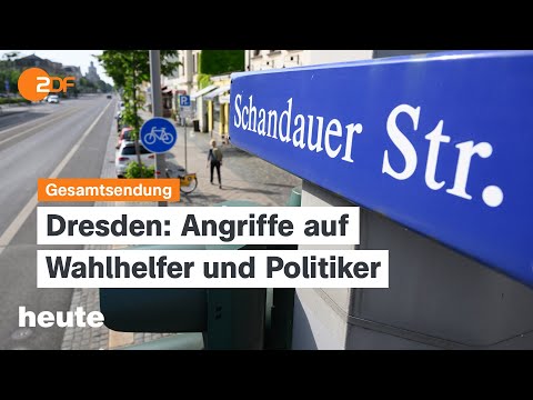 heute 19:00 Uhr 4.5.24 Angriff auf SPD-Politiker, Gaza-Verhandlungen, Baerbock Neuseeland (english)