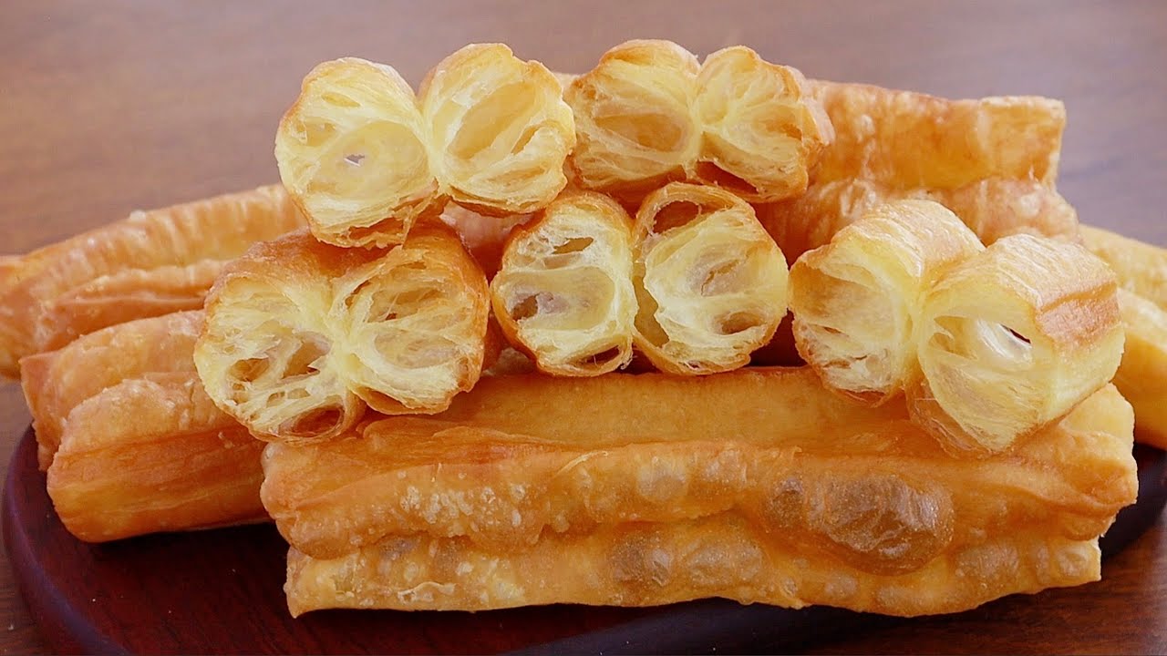 1美元製作8根❗️超實惠，快速的油條家庭製作方法。好吃又簡單，脆皮空心，再不用花錢購買【阿栗食譜419】