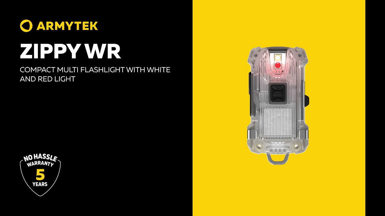 Armytek Zippy WR — white and red light in a mini size - YouTube