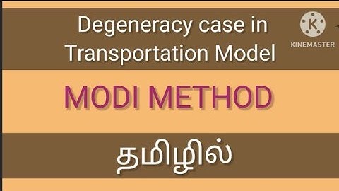 Degeneracy case in Transportation problem/MODI Method/OR/RMT/BE/BCA/BBA/MBA/MCA/TRB/POLYTECHNIC TRB