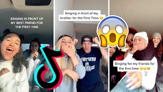 Miniatura de "Singing FOR THE FIRST TIME In Front Of Friends and Family | Best Reactions Compilation 😍"