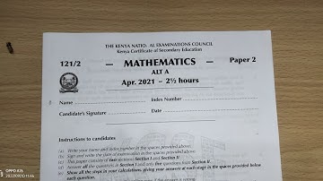 KCSE 2021 revision. Maths paper 2 No1