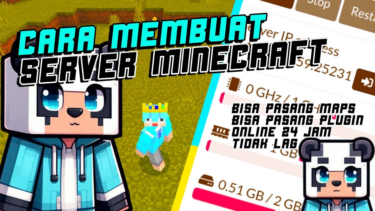 TERBARU! CARA MEMBUAT SERVER MINECRAFT MCPE VERSI 1.21 GRATIS ON JAM ...