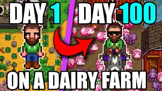 I Played 100 Days of Stardew Valley BUT as a Dairy Farmer