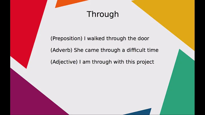 Homophones: Threw, Though & Thru