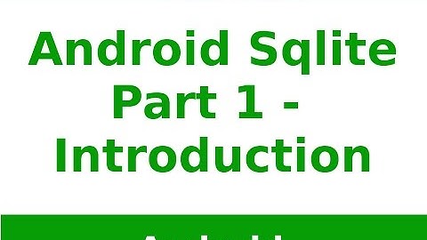 Android Tutorial 2019 - How to Access SQLite Database in Android Part - 1
