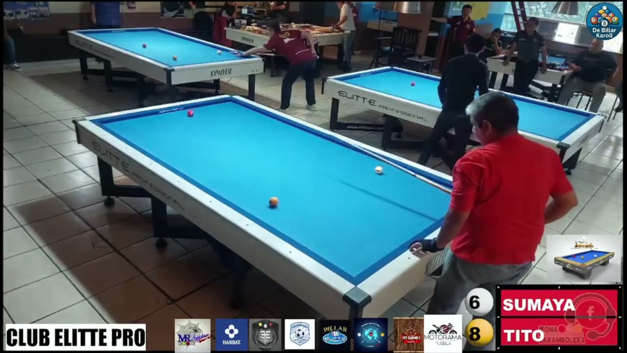 🔥Billar Elitte : Pro TITO ⚔️ SUMAYA | | Tensión total en la mesa del Elitte Pro.