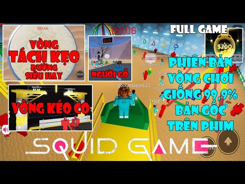 #1 Cách chơi Squid Game Phiên Bản Full Tất Cả Vòng ( Tách Kẹo, Kéo Co, Người Gỗ, Bắn Bị ) Trong Roblox Mới Nhất