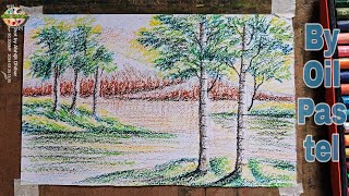 Landscape Drawing by Oil Pastel