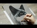 Renard argent aux pastel par marion tubiana