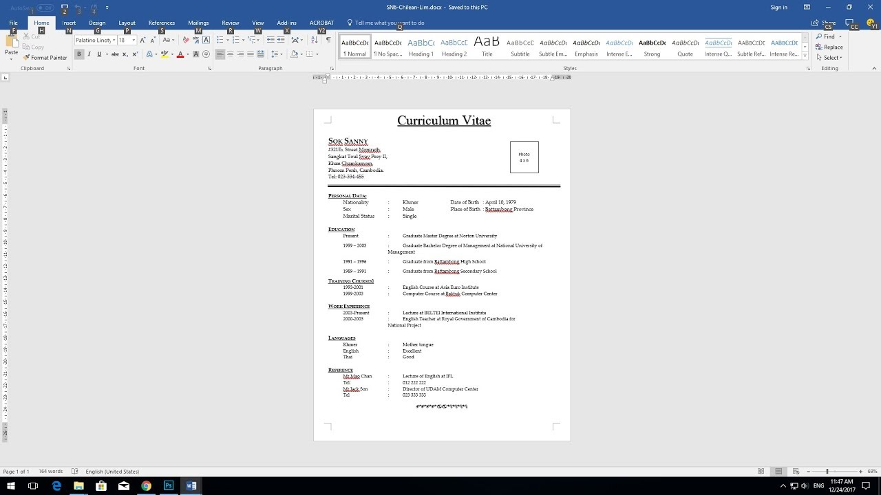 How to Write Best CV in Microsoft Word 13