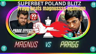 PRAGG BEATS MAGNUS AGAINN |SUPERBET BLITZ @chess @GothamChess @themagnuscarlsen @GMHikaru