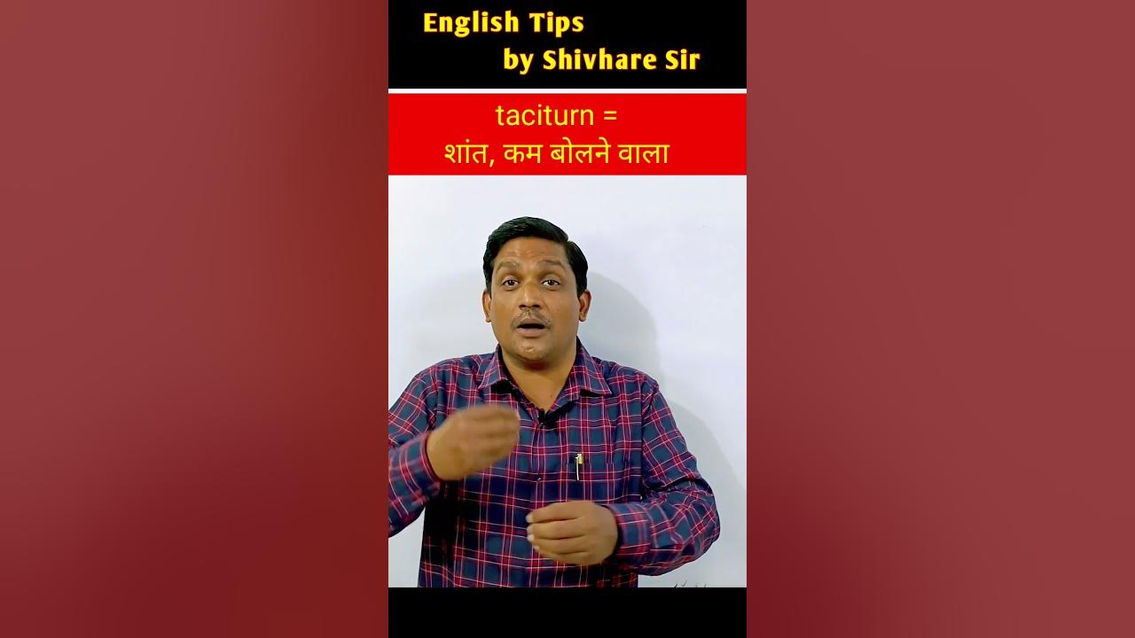 taciturn-meaning-shorts-english-tips-by-shivhare-sir-youtube