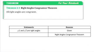 2.7 Prove Angle Pair Relationships