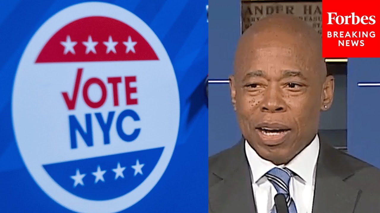 New York City Mayor Eric Adams Holds Press Briefing Ahead Of Election ...