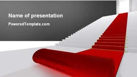 Red Carpet PowerPoint Template by PoweredTemplate.com