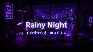 Rainy Night Coding Music 🌧️ 68 Min Hypnotic Chillwave Synthwave for Deep Focus & Flow