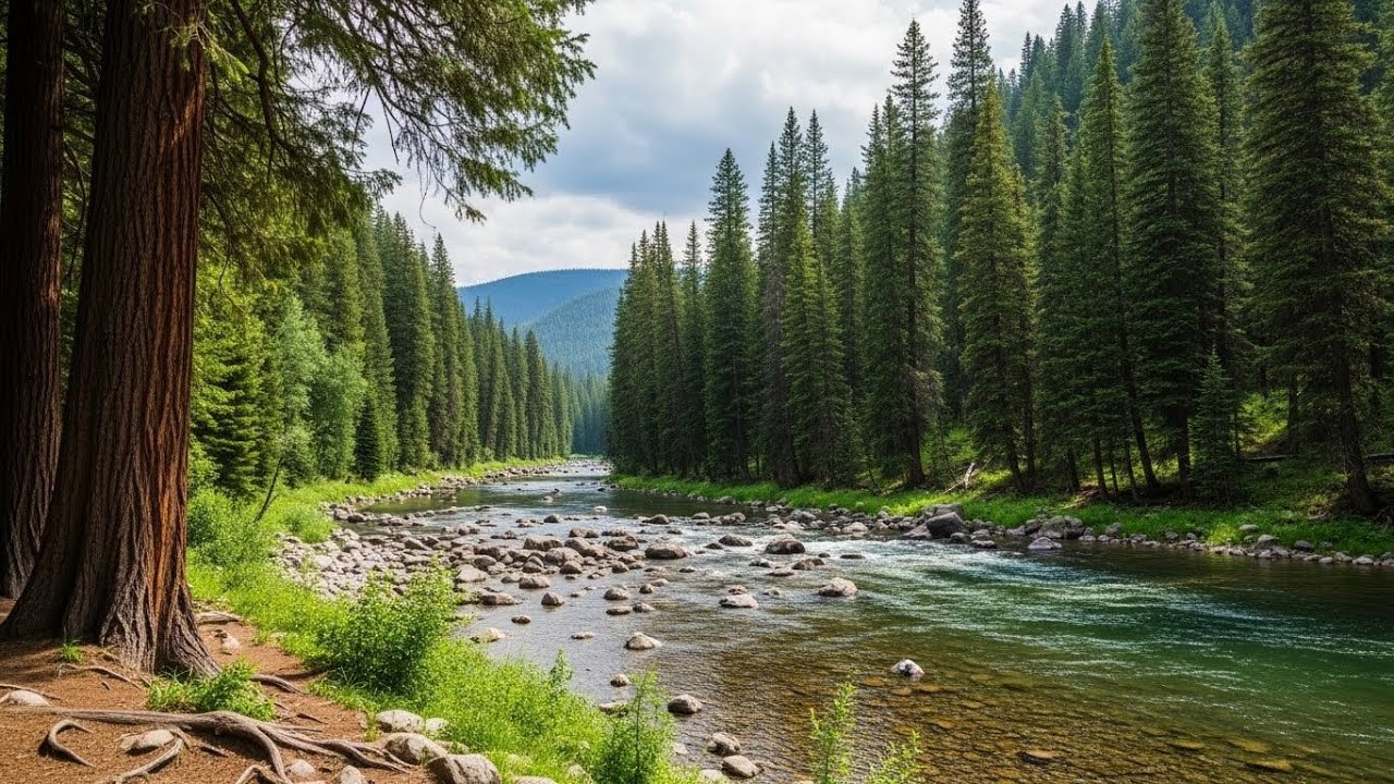 Tranquil River Flow 🌿 Soothing Nature Soundscape for Sleep and Stress Relief #233