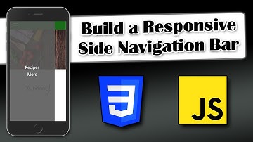 Build a Responsive Side Navigation Bar | CSS and JavaScript