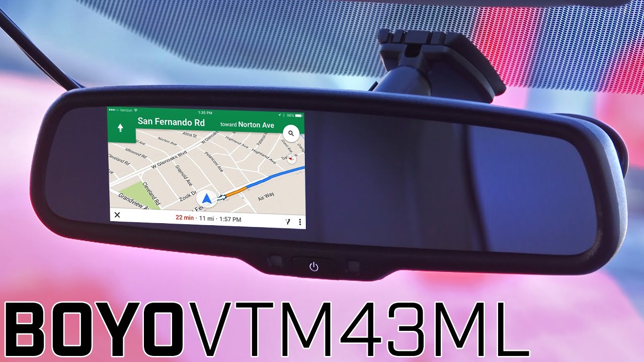 Boyo VTM43ML Rear View Mirrorlink Monitor - Display Smartphone on ...