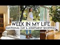 WEEK IN MY LIFE | emotional day, hair loss update, getting apartment furniture!