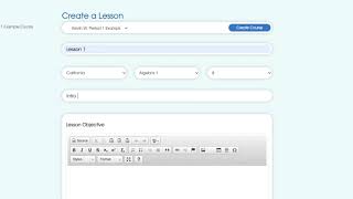 Creating A Lesson