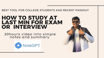 Turn 20 Hrs of Lectures into Simple Notes & Mindmaps with NoteGPT (AI Study Tool) | College students