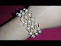 Beaded bracelet tutorial, DIY jewelry, Pearl and Bugle beads bracelet. Kum boncuktan bileklik yapımı