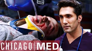 Teenager falls off an overpass onto a car | Chicago Med