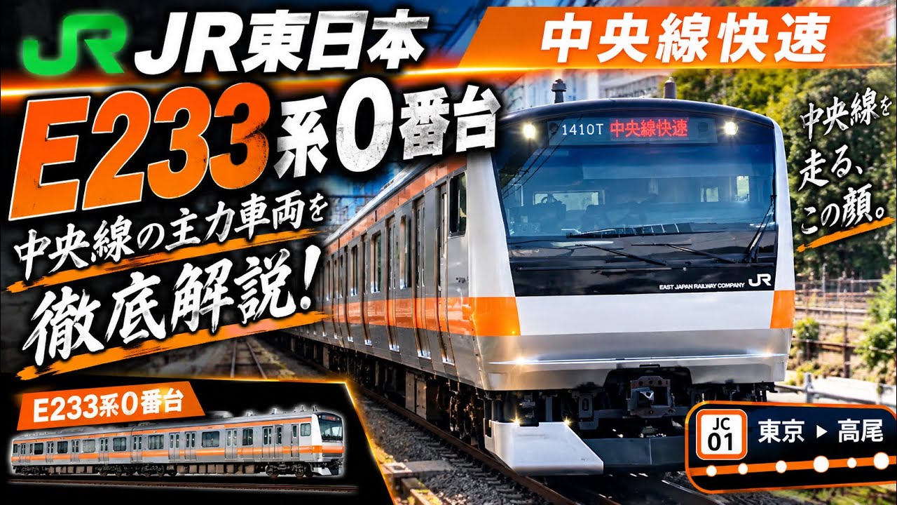 E233系0番台】中央線快速を支える車両を徹底解説！ - YouTube