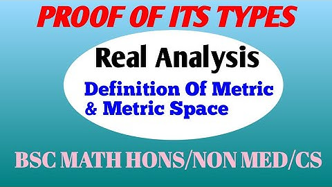 Introduction to Metric and Metric spaces||Bsc -5th semester||Chap-4||Real Analysis||IN HINDI