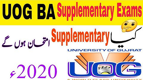 University Of Gujrat |BA k supplementary Papers kb hn gie