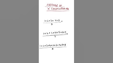 Average on n consecutive numbers #shortfeed #shortsviral #averagetricks #fastcalculationtrick