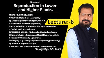 ABIOTIC POLLINATING AGENTS | ANEMOPHILY | HYDROPHILY | DIOECISM | PREPOTENCY | HETEROANTHY