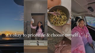 making myself a priority VLOG | waking up early, working out, self love, chit chat grwm