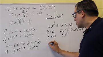 Solving a Trigonometric Equation Involving a Half Angle