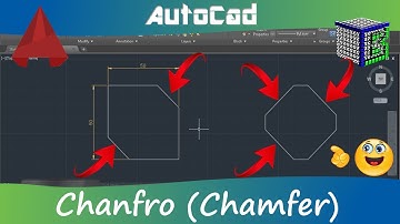 Como usar o chanfro no Autocad -  Ferramenta Chanfro (Chamfer)