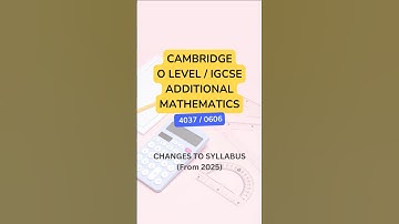 Changes in Syllabus from 2025 for O Level / IGCSE Additional Mathematics 4037 / 0606 #4037 #0606