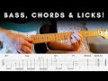 This blues solo has it all bass chords licks