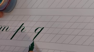 Copperplate Step by Step, Lesson 3 (Learning the letters d, g, l, m, p, q, r, t, u, v & x)