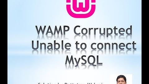 How to recover mysql data if wamp is corrupted