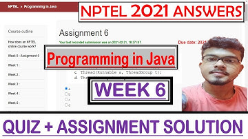 Programming in Java 2021 | Week 6 Assignment Solution | NPTEL (JAN-APR)