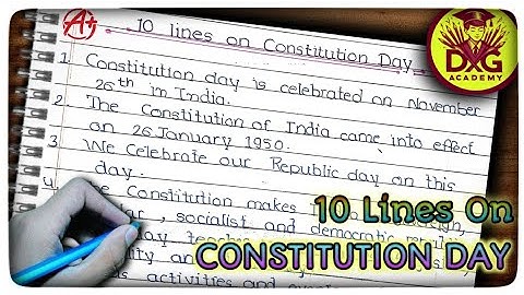 10 lines on National Constitution Day | 10 lines on Constitution Day | Speech on Constitution Day |