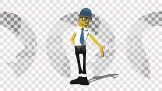 Yellow Supervisor 'Gesture Low Screen Right' Connectable Character Animation