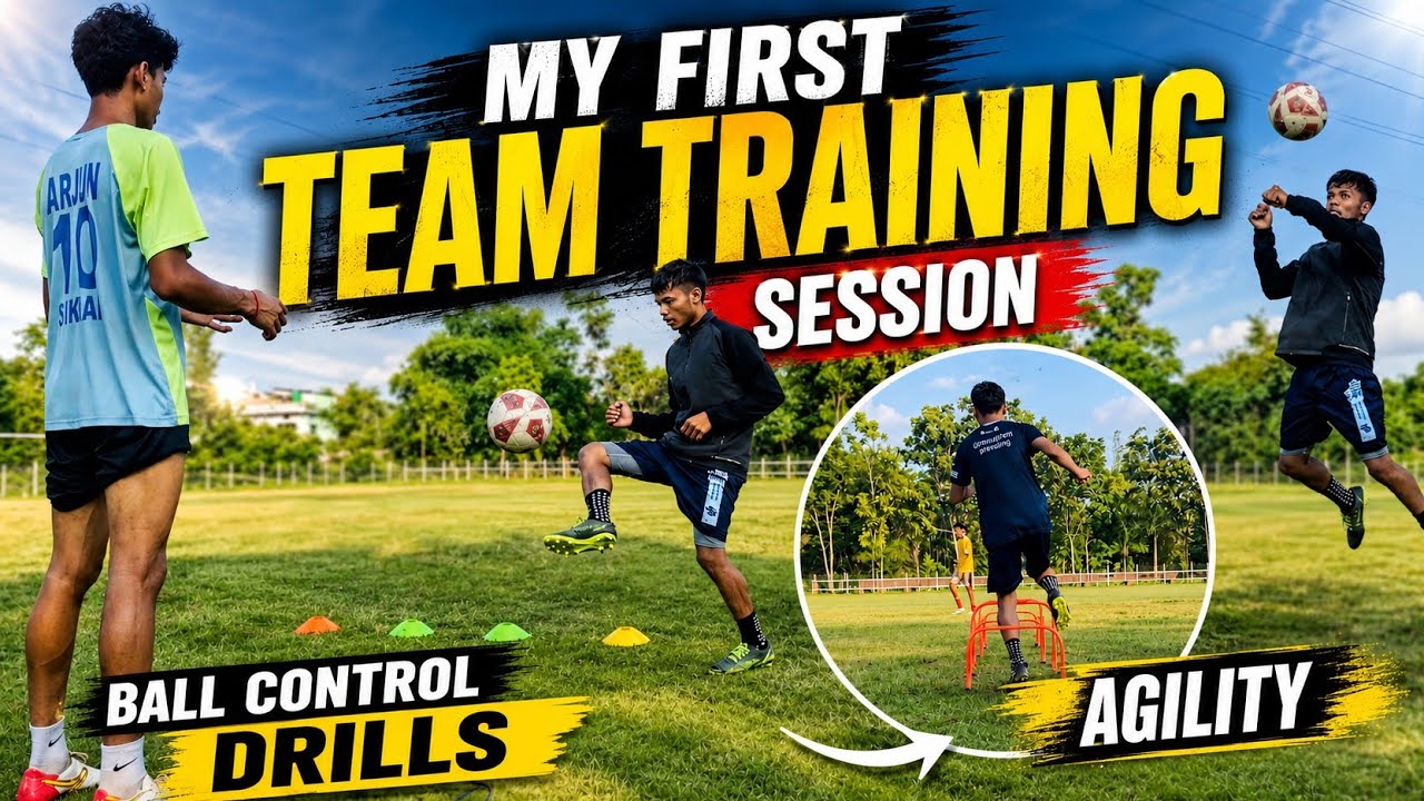 My First Team Training Session ⚽🔥 | Ball Control + Agility Drills - YouTube