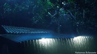 Sleep Instantly, Fall Asleep Fast in 3 Minutes | Hard Rain on Metal Roof & Powerful Thunder Sounds