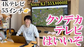 普段テレビ見ない人ほど買うべき！ クソデカ4Kテレビはいいぞ。【Sony KJ-55X8000H 2020年モデル】