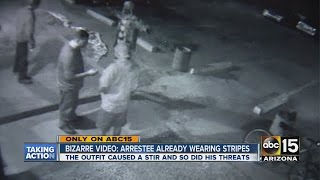Man walks into Glendale bar wearing jail stripes threatens police