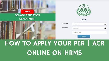 HOW TO APPLY PER | ACR ONLINE ON HRMS | PUNJAB SCHOOL EDUCATION DEPARTMENT |